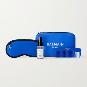 Balmain Paris Hair Couture Cosmetic Bag Set Blue